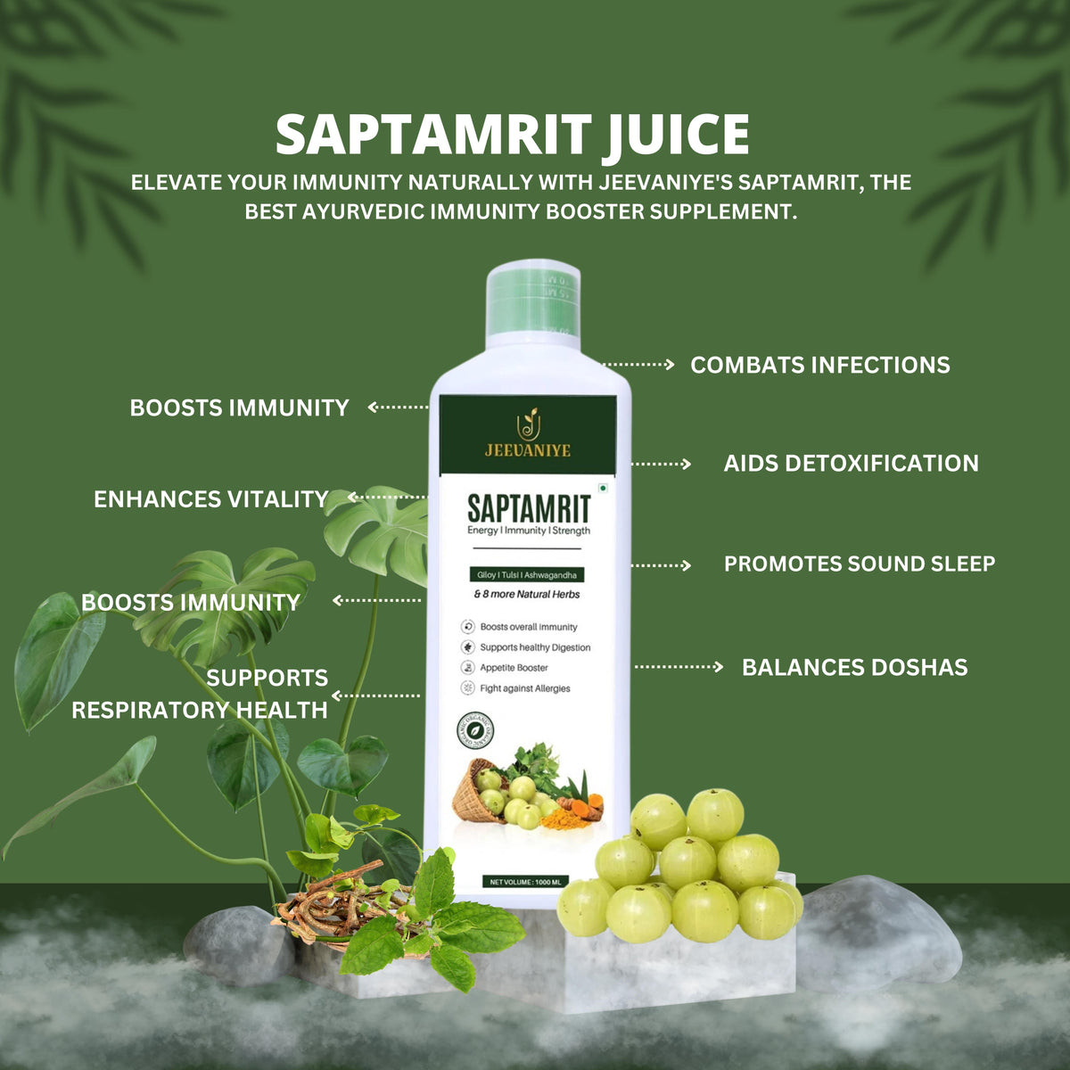 Saptamrit Juice 1000ml - Jevaaniye